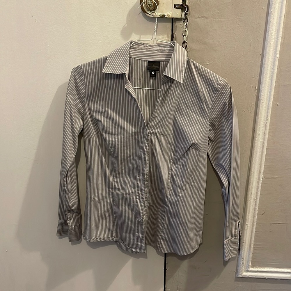 Work shirt, long sleeve, button down.